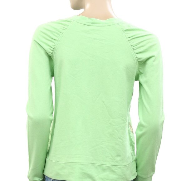Lilly Pulitzer Pineapple Aldean Sweatshirt Pullover Top Key Lime Cozy XS - Picture 7 of 8